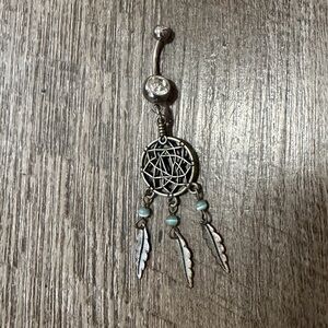 Silver Dreamcatcher Belly Ring